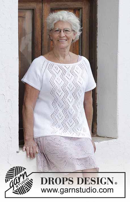 188-16 Top con diamanti in pizzo di DROPS Design