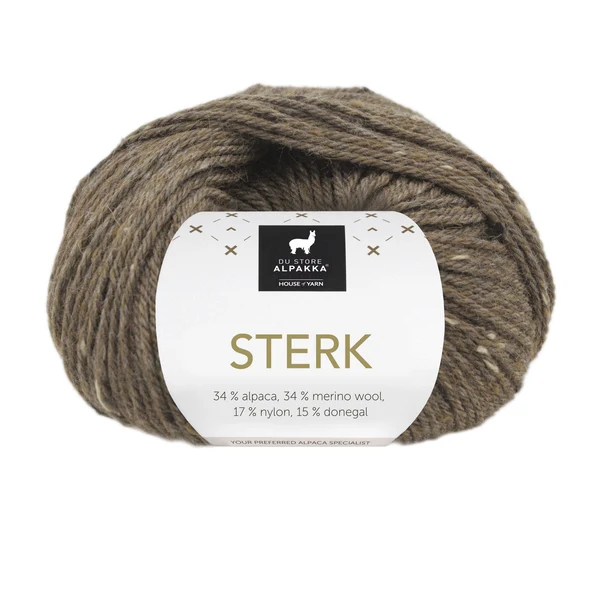 Du Store Alpakka Sterk 933 Tweed marrone mélange
