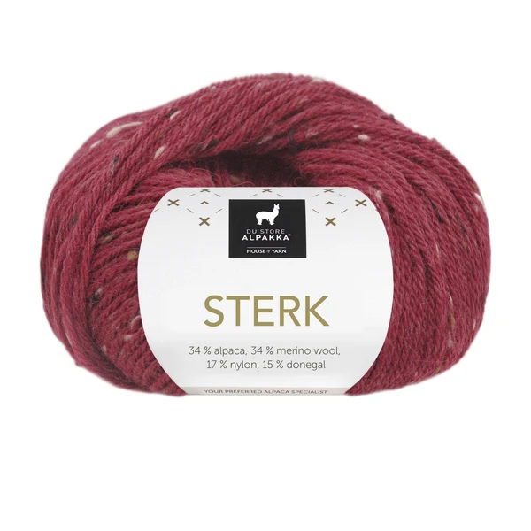 Du Store Alpakka Sterk 934 Tweed rosso intenso