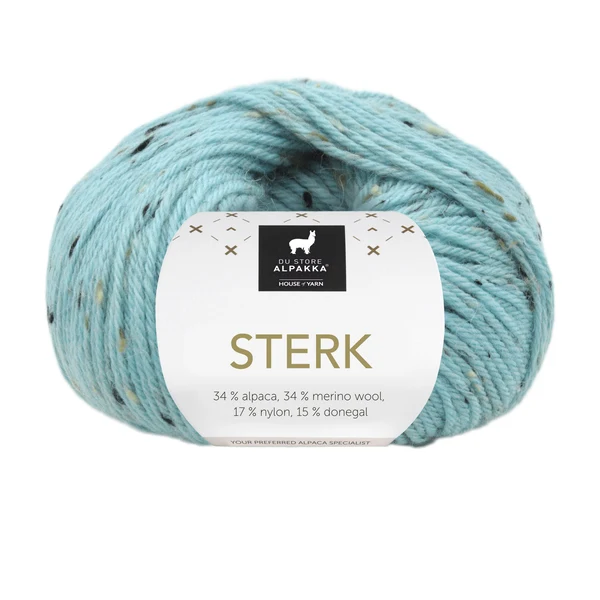 Du Store Alpakka Sterk 928 Tweed blu caraibico