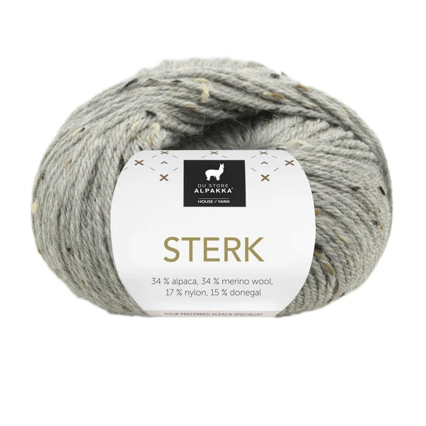 Du Store Alpakka Sterk 931 Tweed grigio mélange