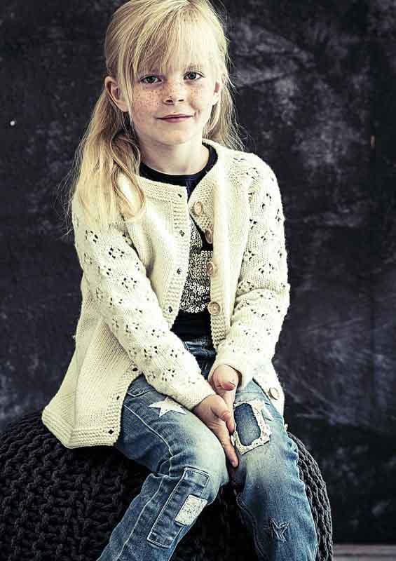131-5 Cardigan Top-Down per bambini