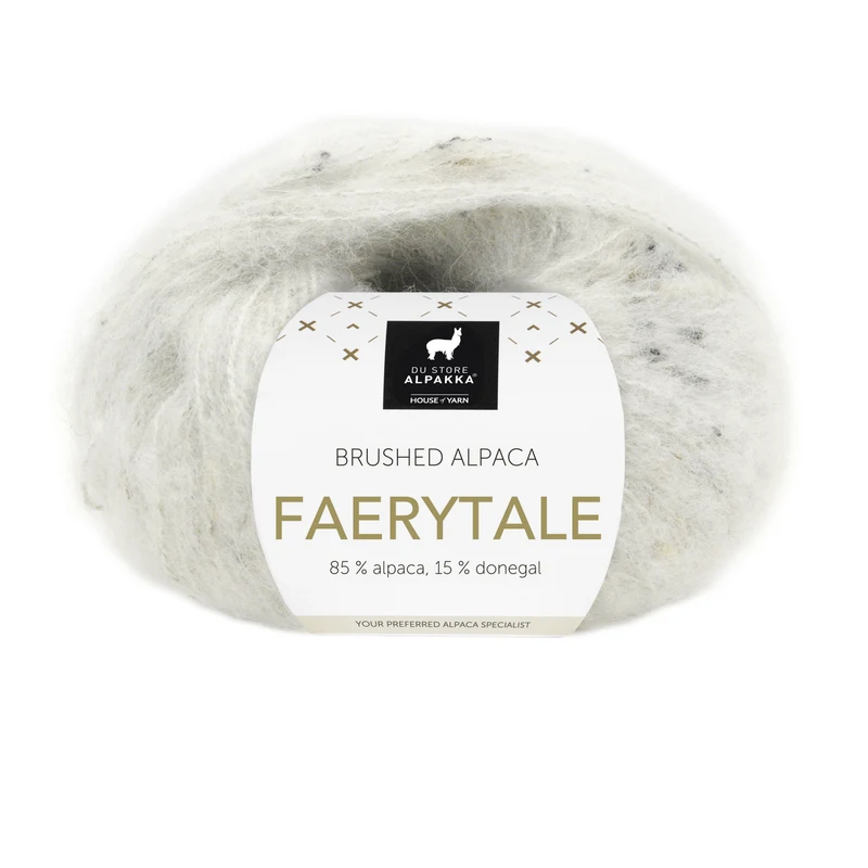 Du Store Alpakka Faerytale 814 Tweed bianco
