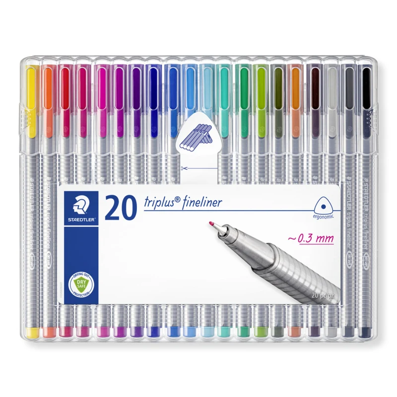 STAEDTLER Triplus fineliner 334 pennarelli colorati, 20 pezzi