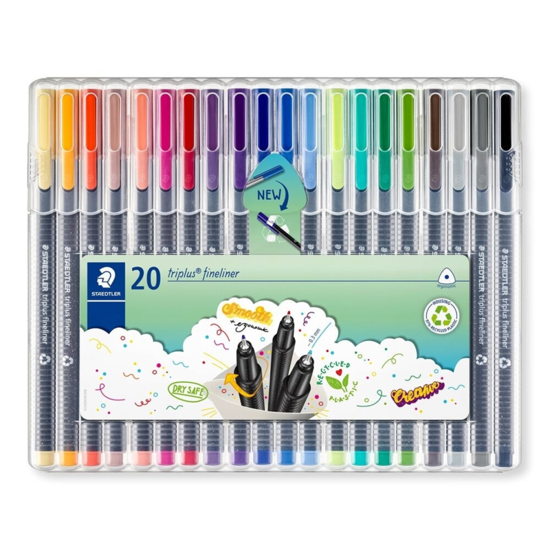 STAEDTLER Triplus fineliner 334 pennarelli colorati, 20 pezzi