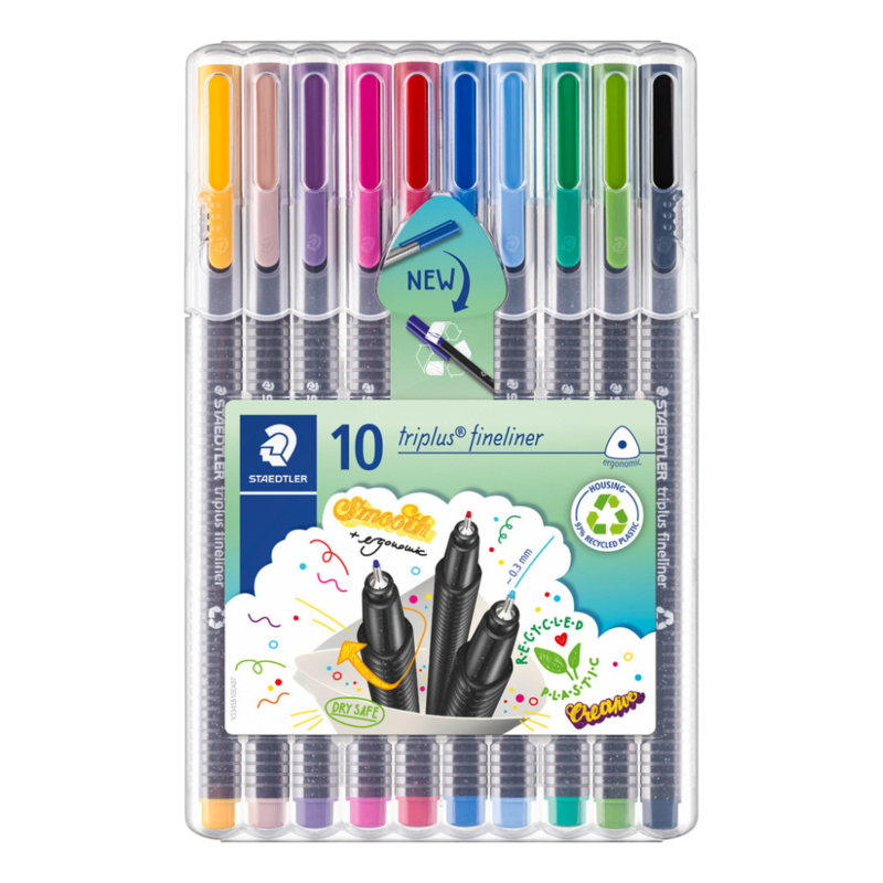STAEDTLER Triplus fineliner 334 pennarelli colorati, 10 pz