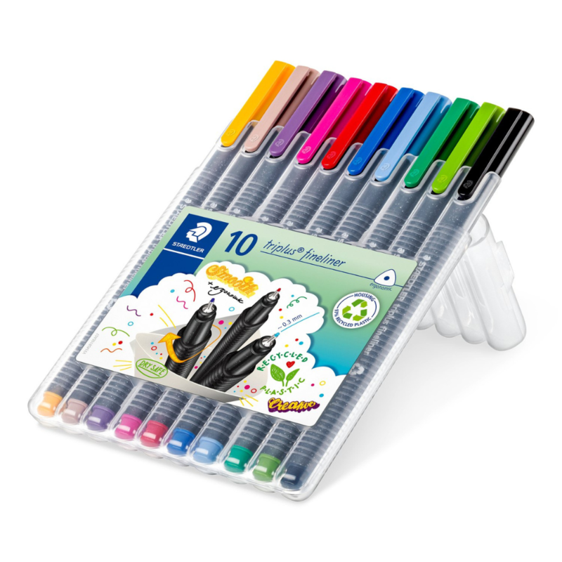 STAEDTLER Triplus fineliner 334 pennarelli colorati, 10 pz