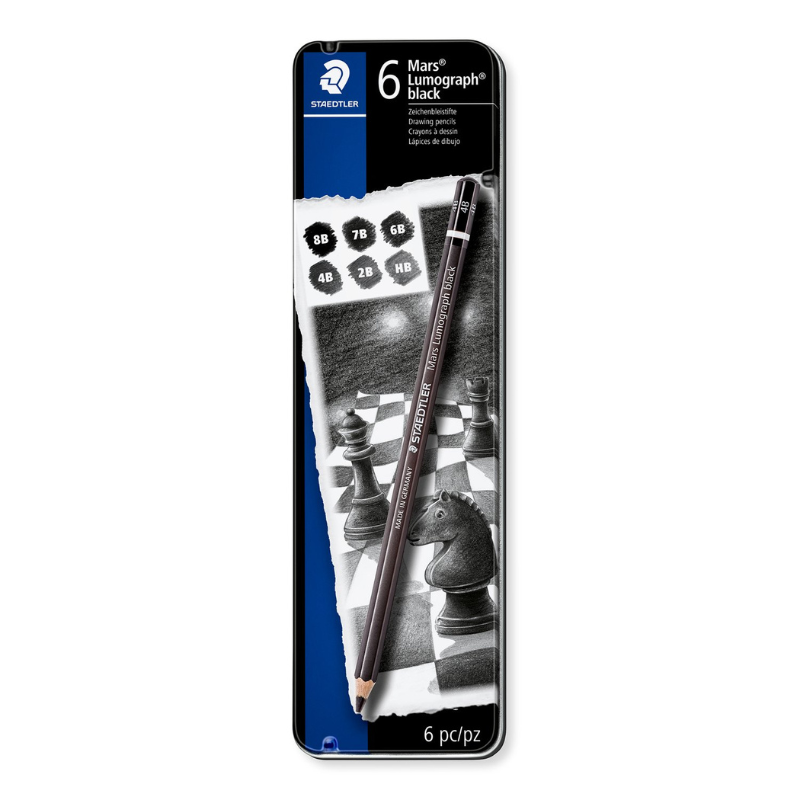 STAEDTLER Mars Lumograph Matite da disegno, 6 pezzi
