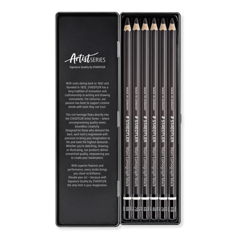 STAEDTLER Mars Lumograph Matite da disegno, 6 pezzi – Immagine principale aperto