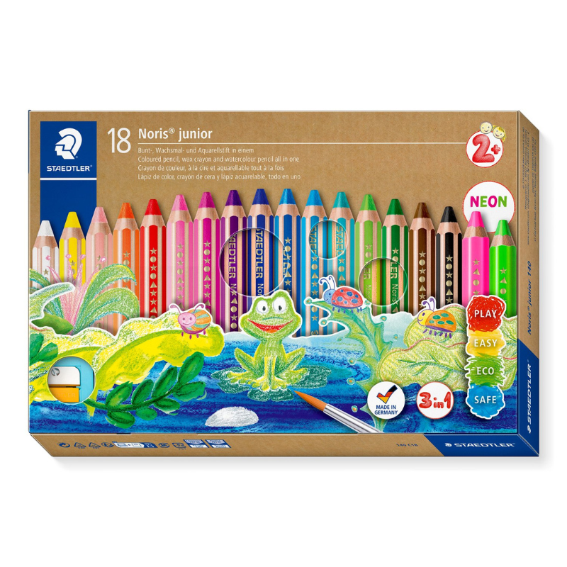 Matite colorate STAEDTLER Buddy 3-in-1, 18 pezzi