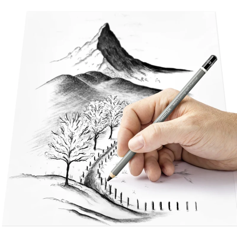 STAEDTLER Mars Lumograph carboncino e moncone da disegno, 3 + 1 pz – Applicazione