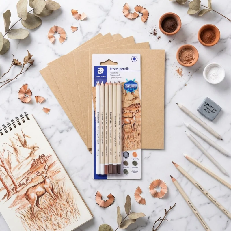 STAEDTLER matite pastello lumograph mars, 6 pezzi – P-SBK6