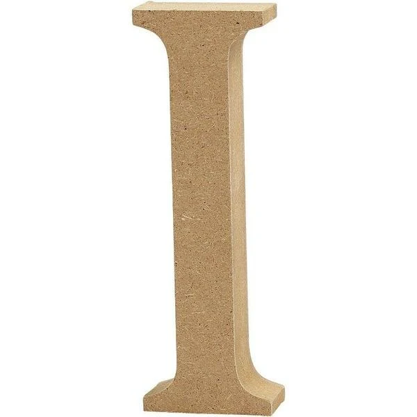 Bogstav, MDF, 13 cm, 2 cm, 1 stk I