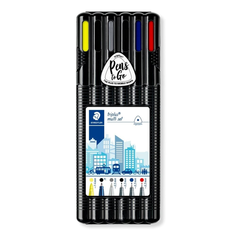 STAEDTLER triplus Black Box Multi set, 6 pezzi