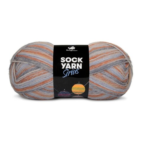Mayflower Sock Yarn Universe Sirius 04 Blu chiaro/Ruggine/Blu polvere