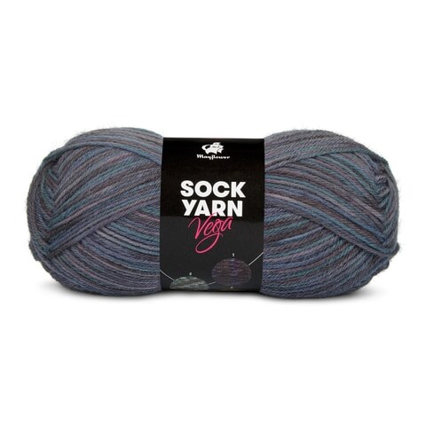 Mayflower Sock Yarn Universe Vega 02 Blu polvere/Blu scuro/Ardesia/Petrolio