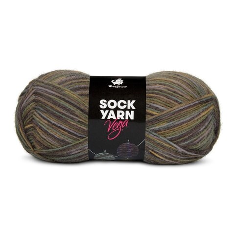 Mayflower Sock Yarn Universe Vega 03 Verde militare/Oliva/Grigio scuro/Grigio chiaro