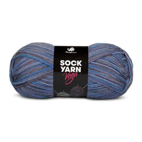 Mayflower Sock Yarn Universe Vega 04 Fior di mais/Ardesia/Blu jeans