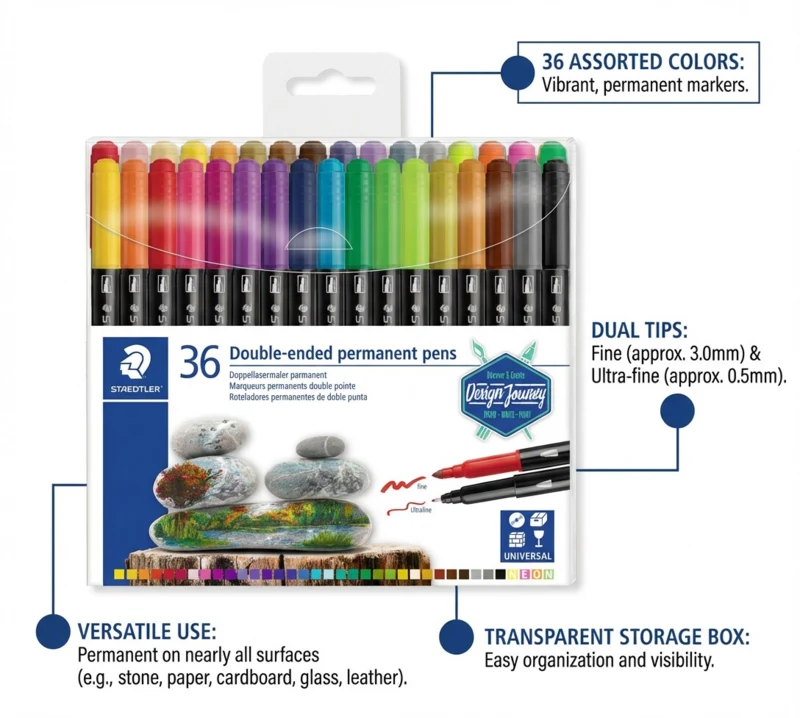 STAEDTLER Duotusser Permanente, 36 pezzi – TB36