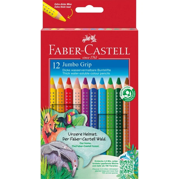 Faber-Castell Jumbo Grip acquerello triangolare 12 pz