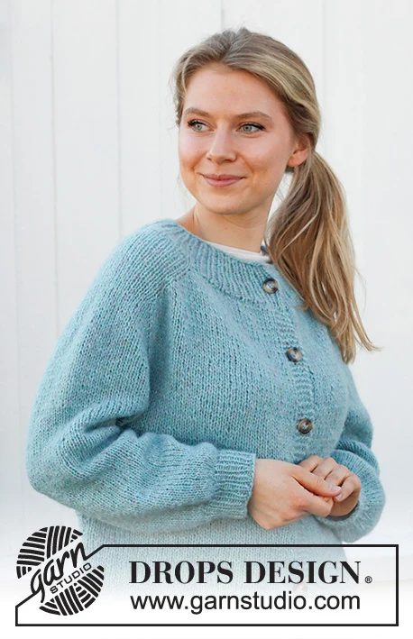 215-30 Frozen Lake Cardigan by DROPS Design