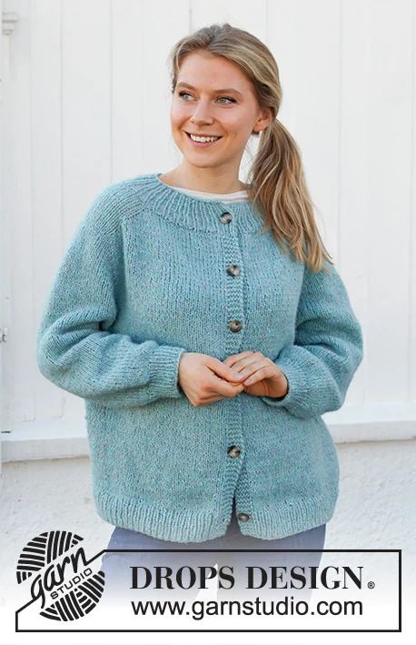 215-30 Frozen Lake Cardigan by DROPS Design