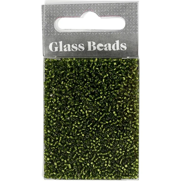 Rocailles, perline in vetro 1,7 mm Erba verde