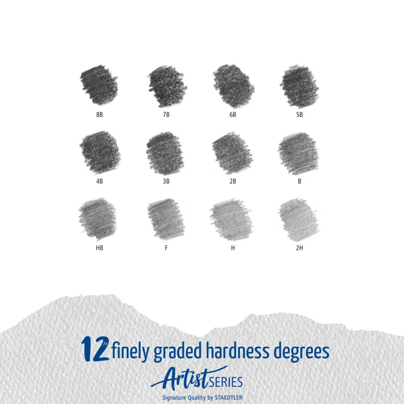 Matite Lumograph Mars STAEDTLER, 12 pezzi – Degree