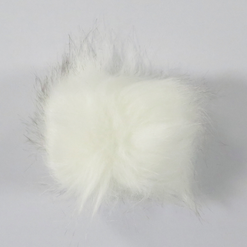 Pompon Akryl, 12 cm Bianca