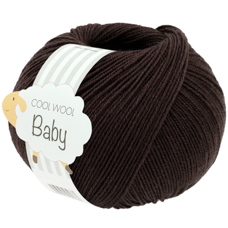 Lana Grossa Cool Wool Baby 333 Marrone nero