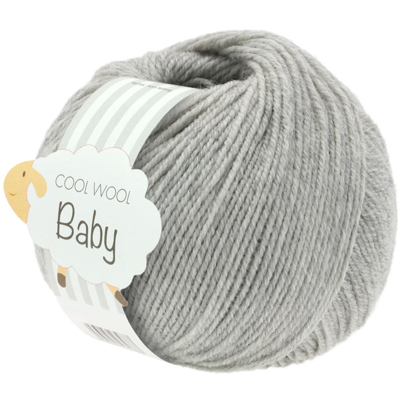 Lana Grossa Cool Wool Baby 206 Grigio chiaro mélange