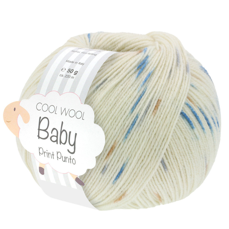 Lana Grossa Cool Wool Baby 364 Crema/Cammello/Grigio chiaro/Grigio scuro