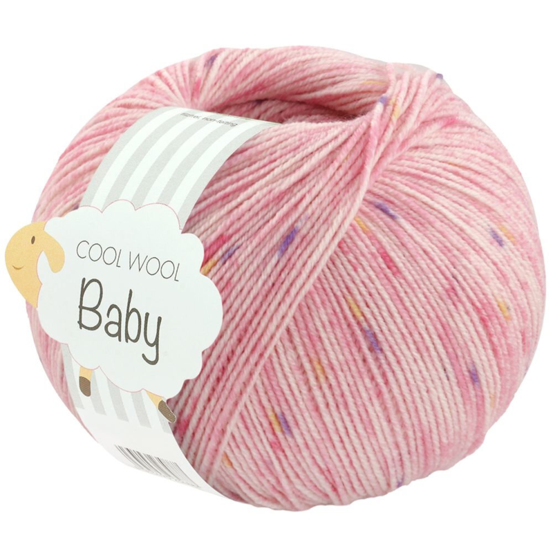 Lana Grossa Cool Wool Baby 366 Rosa/Rosa pallido/Rosa/Viola