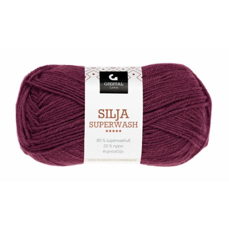 Gjestal Silja Superwash 389 Rosso bordeaux