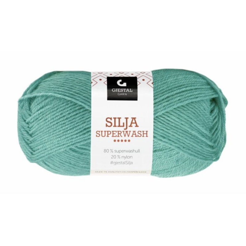 Gjestal Silja Superwash 367 Verde bluastro