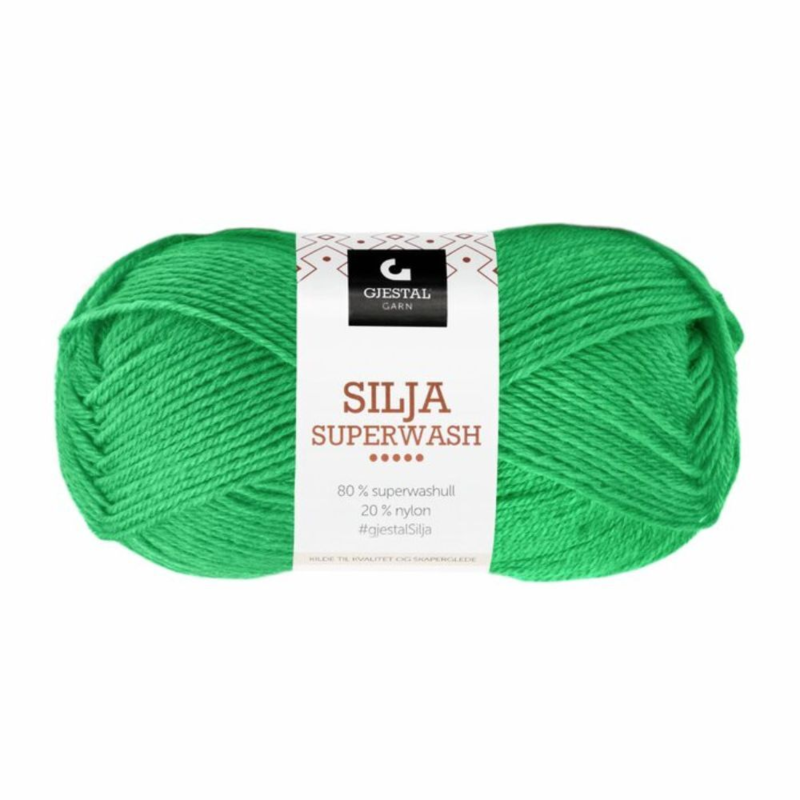 Gjestal Silja Superwash 395 Verde brillante