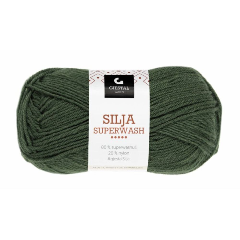 Gjestal Silja Superwash 388 Verde militare