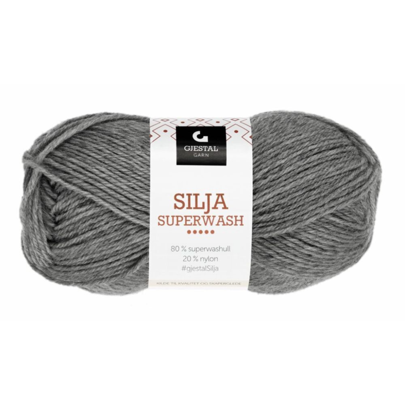 Gjestal Silja Superwash 305 Grigio melange