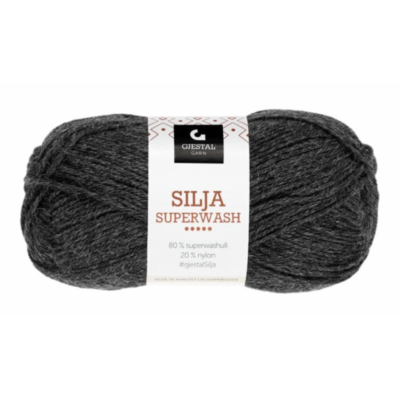 Gjestal Silja Superwash 327 Antracite melange