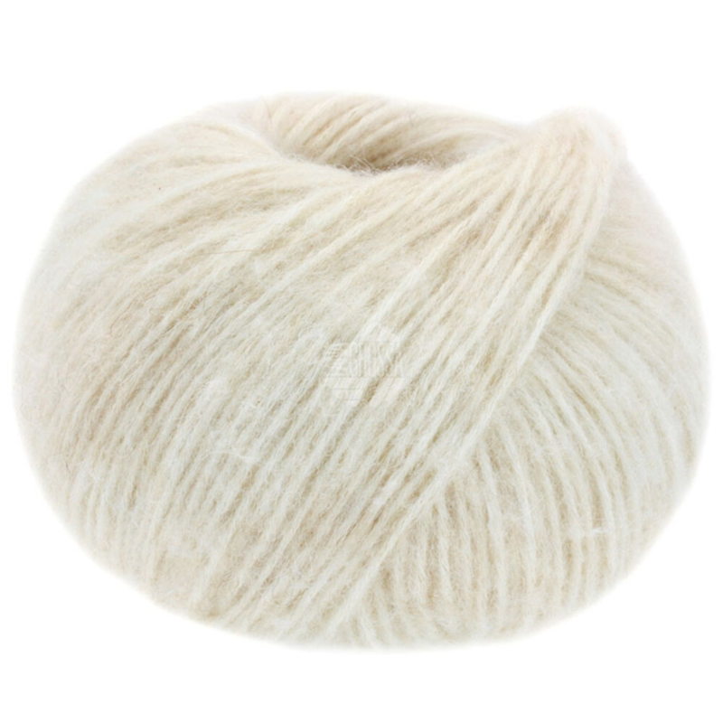 Lana Grossa Natural Alpaca Pelo 05 Bianco grezzo/beige chiaro