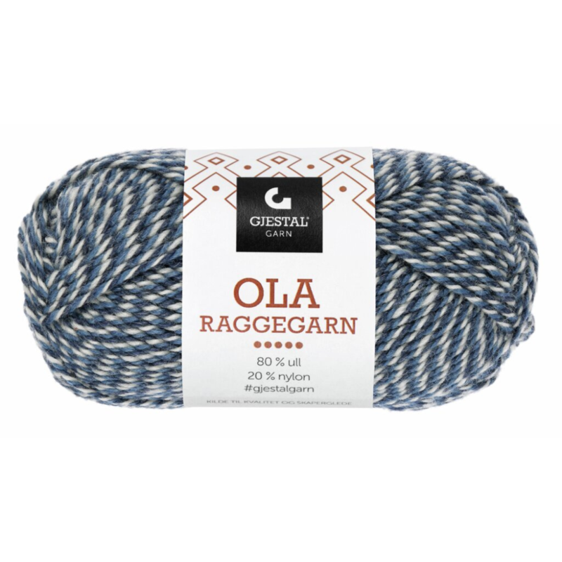 Gjestal Ola Raggegarn 712 Scuro/denim/natura fresato