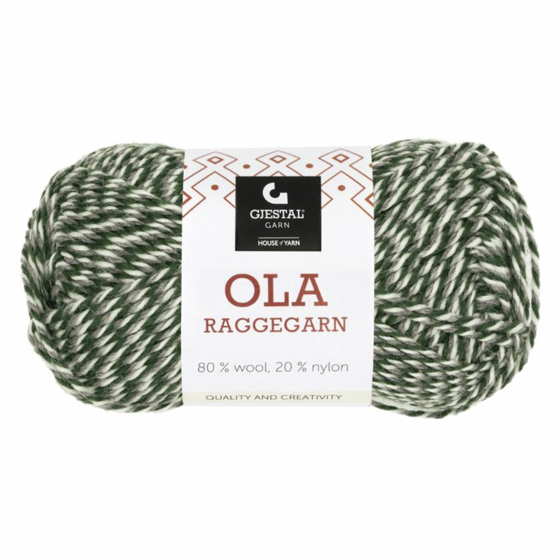 Gjestal Ola Raggegarn 717 Grigio/verde/bianco fresato