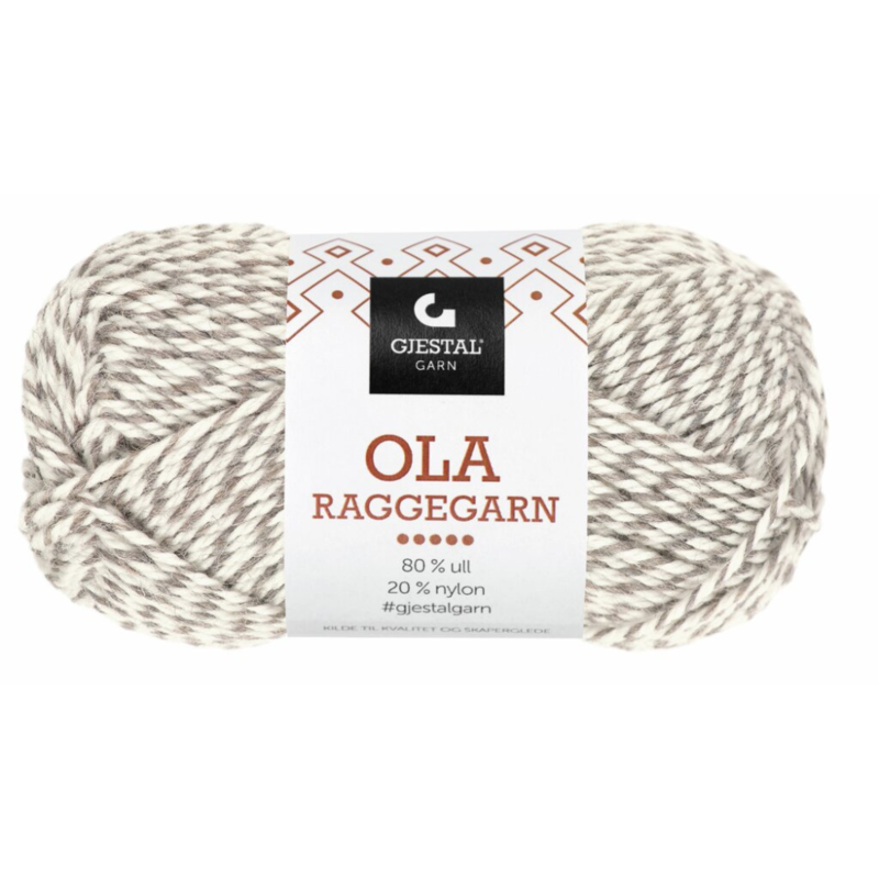 Gjestal Ola Raggegarn 704 Beige/natura fresata