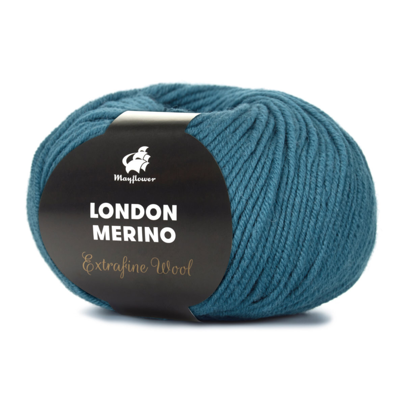 Mayflower London Merino 022 Blu petrolio