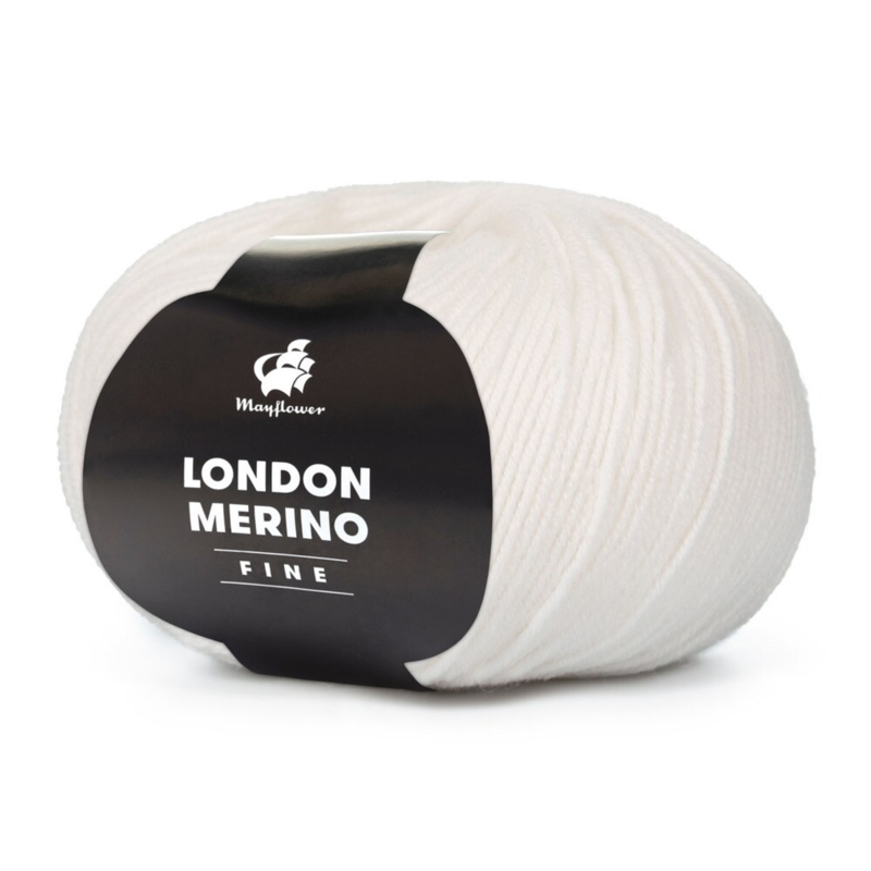 Mayflower London Merino Fine 001 Bianco