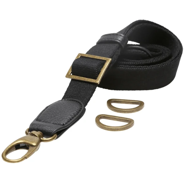 Go Handmade Tracolla per Borsa, 85-125 cm 22295 Nero/bronzo