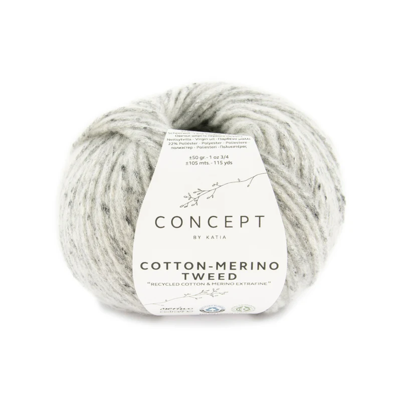 Katia Cotton-Merino Tweed 506 Grigio