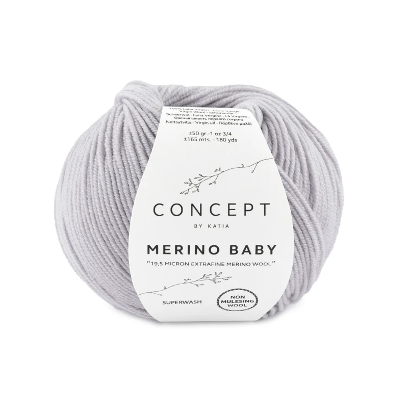 Katia Concept Merino Baby 055 Grigio chiaro perla