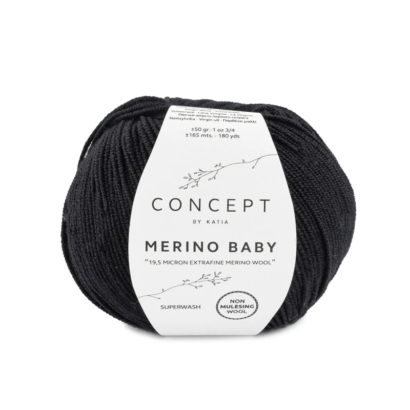 Katia Concept Merino Baby 002 Nero