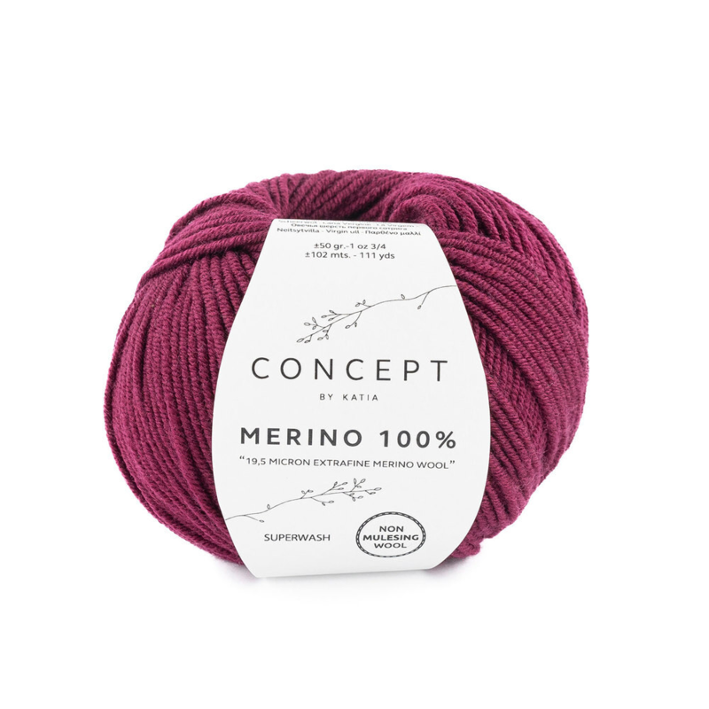 Katia Merino 100% 025 Rosso bordeaux